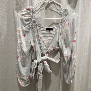 Floral Wrap Blouse